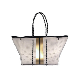 Neoprene White Large Beach Bag Pool Tote Travel Fitness Work Office Beach Bag for Women