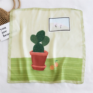 53 spring new square scarf women's scarf South Korea elegant women's silky professional scarf fashionable scarf for women