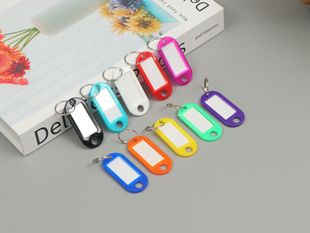 Amazon Best-selling Plastic PP Key Tag Label Luggage Label Hotel Hotel Number Classification Tag Keychain