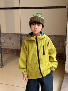 24 New Winter Children's Wear Bird Brand with Functional Fabric fleece-lined Waterproof Windproof Coat Parent-child Autumn and Winter Coat