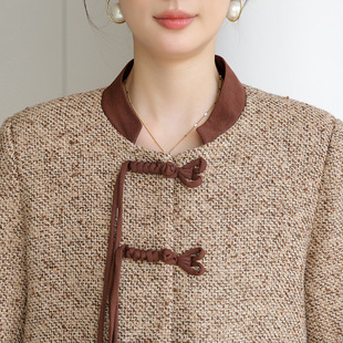 2024 New New Chinese Mother's Coat Autumn dress Two-piece Set Lady Middle-aged and Elderly Women's National Style Dress
