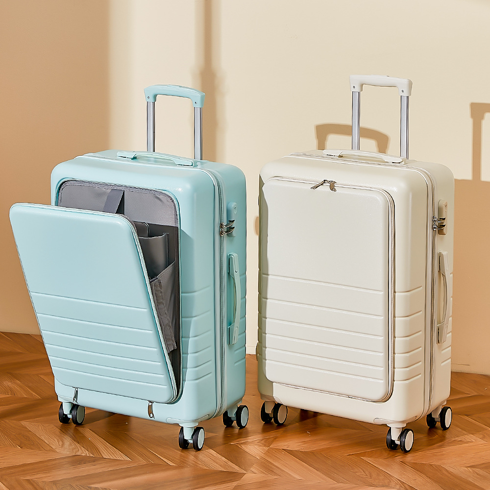 Yongsheng Large-Capacity Suitcase Women's Front-Opening Trolley Case 20inch Password Boarding Case Universal Wheel Suitcase Wholesale