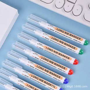 Yamak Long Head Marking Pen Waterproof Marking Pen Deep Hole Scribing Quick-drying Pen Glass Tile Carpentry and Other Repair Uses