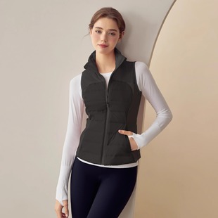 Lulu новый топ 90 бархат открытый спорт йога короткая куртка оптом внутренний вкладыш легкий пуховик лошади