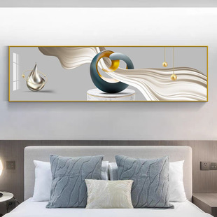 Bedroom Bedside Decorative Painting 2024 New Master Bedroom Mural Modern Simple Hotel Room Background Wall Painting
