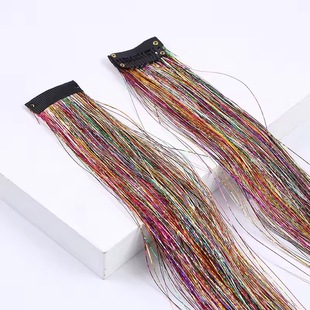 Фабрика Источник спот Прямая продажа BBBзажим tinsel hair цветной лазерный металлический парик для волос