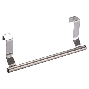 Stainless Steel Towel Rack Back Hook Towel Bar Punch-Free Bathroom Bath Towel Rack Kitchen Rack