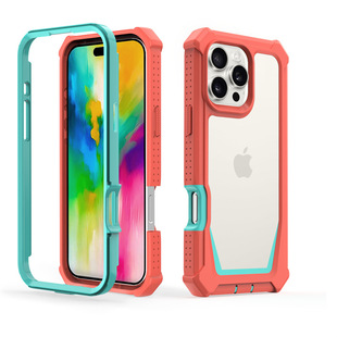 Stellar Two-In-One Anti-Fall Case Suitable for Iphone16Promax Anti-Fall Mobile Phone Case Apple 16Plus European and American New