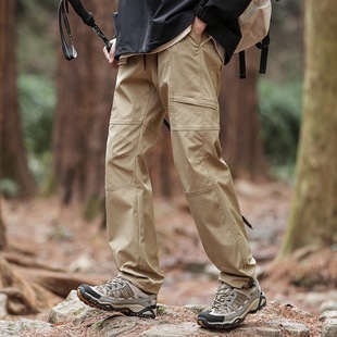 Men's Windproof Waterproof Scratch-resistant Wear-resistant Coil Pants Women's Outdoor Travel Warm Pants Straight Leg Pants for plus size