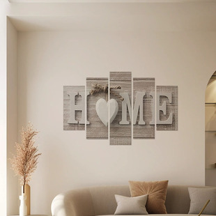 Five-piece painting home decoration living room background wall decoration cross-border electric fan AliExpress generation hair
