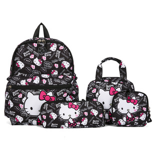 Новый набор школьных сумок Hello Kitty из четырех частей для девочек в начале школьного сезона