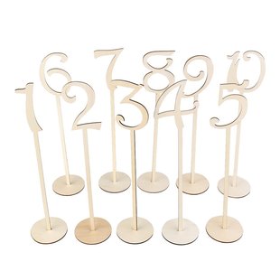 Wooden Table Number Plate Digital Plate Creative Wooden Crafts Wedding Supplies Props Party Decoration Seat Number Plate