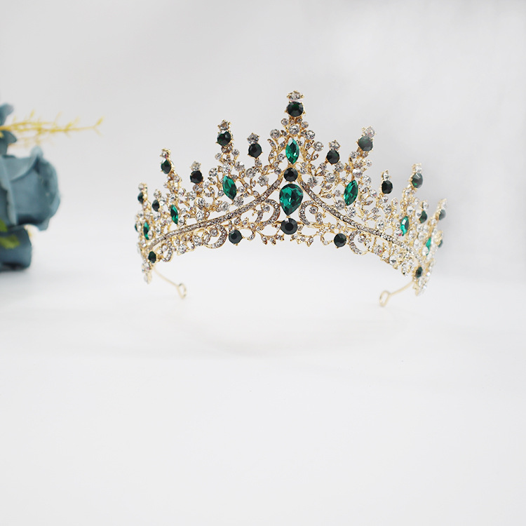 European and American Popular Crown Headpieces, Princess Crown, Rhinestone Wedding Crown, Bride Crystal Queen Crown, Hairband Headpiece