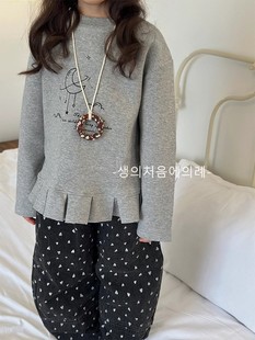All-Match Hand-made brown Rabbit Children's Necklace Girl's Fresh and Cute Floral Circle Neck Accessories Neck Chain