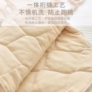 Newborn color cotton embroidered sleeping bag newborn baby anti-shock hug baby out quilted butterfly swaddling sleeping bag