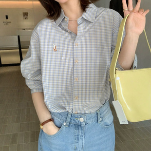 [3/2 Spring New Product] Korean Design Leisure Plaid Shirt ACYZ301