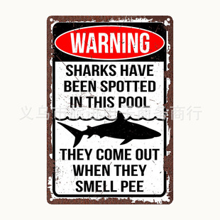 Shark SHARK европейский стиль жестяный рисунок бар ресторан Amazon TEMU производитель на заказ украшения