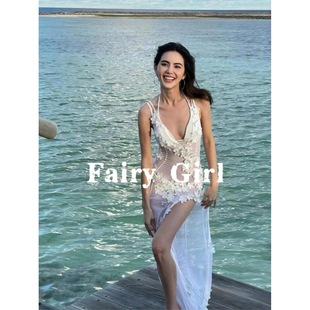[Mai Same] Thailand Three-dimensional Perspective Petals Skirt High Split Goddess S Swimsuit Beautiful Honeymoon Skirt Bikini