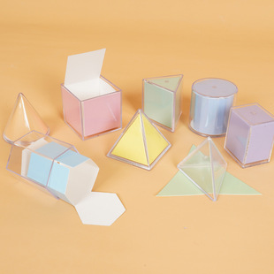 Elementary School student three-dimensional geometry teaching aids transparent visual geometry learning tools Cube demonstration removable and assembled