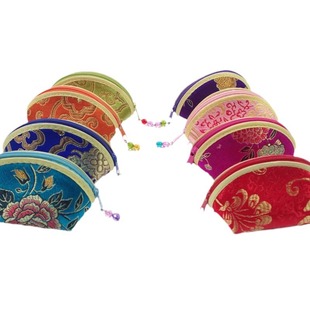 Jewelry Zipper Bag Candy Bag Brocade Bag Chinese Wind Loose Bag Coin Purse Jewelry Ingot Bag Shell Small Bag