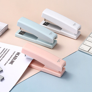 Qixin stapler small stapler labor-saving office stapler thickened rotatable student office stationery