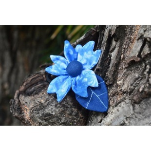 Tie-Dye Hair Ring Yunnan Rubbing Dali Handmade Grass Blue Batik Flower Hair Rope White Hair Bai Jewelry
