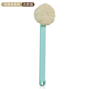 New Household Long Handle Bath Brush No Printing Bath Brush Soft Wool Bath Towel Bath Scrubbing Artifact Scrubbing Back Brush Bath Brush Wholesale