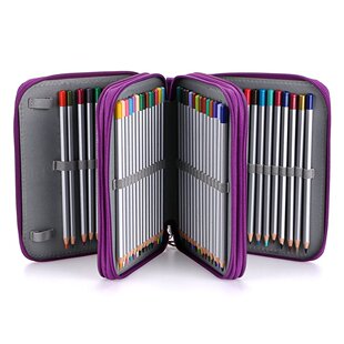 Art large capacity 72 color new storage pencil painting tool pen student stationery box pen curtain fashion storage box