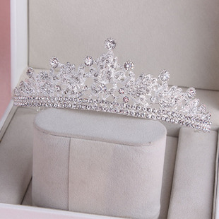 Korean-style elegant bridal crown full diamond simple wedding hair accessories headband wedding headdress wedding accessories dress crown