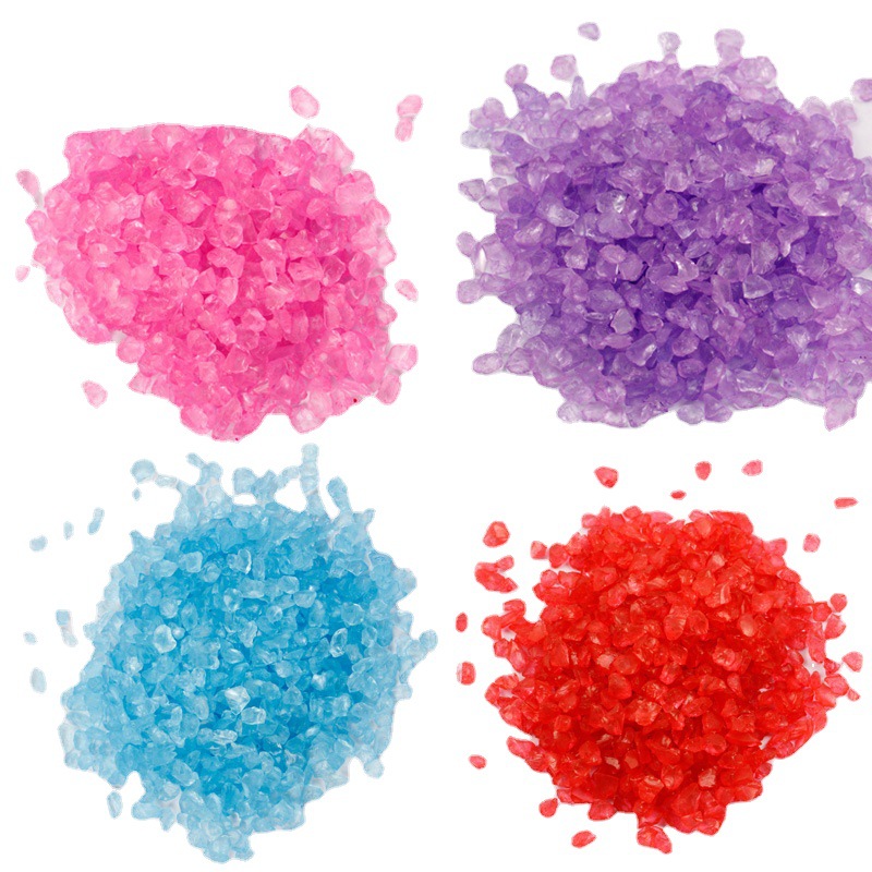 Syedra Crushed Glass For Crafts - 410g Jar Of 3-6mm Metallic Crystal Deep Purple