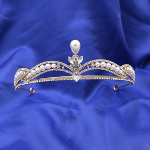 Children's Crown Headwear Princess Girls' Crown Crystal Big Hair Band Headwear Children's Birthday Hair Accessories Foreign-style Headband