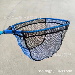 Multi-purpose wild fishing braiding head glue-coated anti-hanging net anti-jump braiding head Luya braiding head Oval net head Wholesale