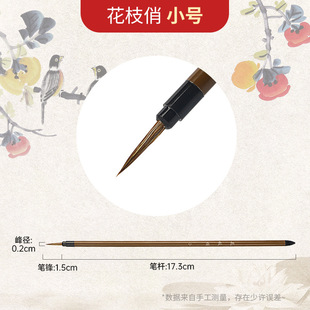 Traditional Chinese Painting Goulish Pen Flower Branch Qiao Brush Set Wolfhair Goulish White Drawing Moustache Brushwork Beginner Goulish Pen
