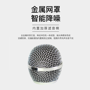 Wired Microphone Dynamic Coil Household KTV Audio Amplifier Conference Stage silver Classic Handheld K Song Microphone