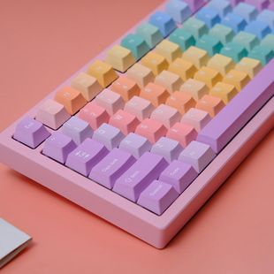 Key cap 2427 gradient fudge sublimation 5-sided key cap mechanical keyboard key cap PBT key cap thermal transfer