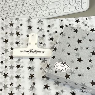 Black and White Star pear paper ins style hand account gift packaging material packaging high-looking simple packaging material paper