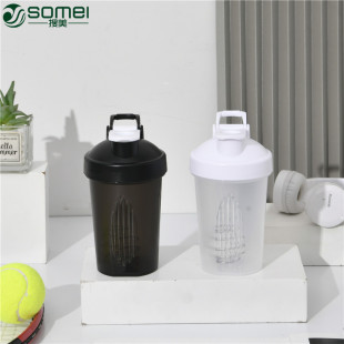 Portable Milkshake Cup with Scale 400ml Plastic Water Cup Sports Fitness Protein Powder Mixing Cup Customization