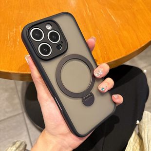 Бронзовая кожа подходит для чехла для телефона iPhone16PRO блестящий магнитный кронштейн Apple 16 анти-падение защитный чехол