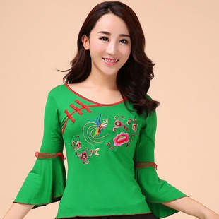 UNMUN Flower Butterfly Новый танцевальный костюм модельский вышивка расклешенные рукава танцевальный костюм с блестящими юбками