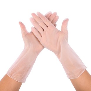Yingke medical 12-inch lengthened PVC gloves disposable gloves 28cm lengthened oil-proof waterproof gloves disposable