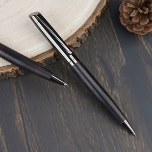Wood grain metal signature pen rosewood ball pen ebony neutral pen gift advertising pen logo wholesale