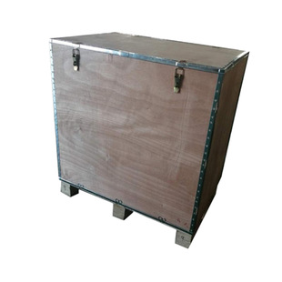 Steel edge steel belt wooden box plywood wooden box fumigation-free nail-free box storage logistics handling protection artificial wooden box