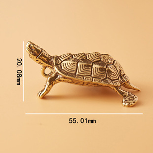 Brass Retro Solid Old Longevity Turtle Desktop Ornaments Home Tea Pet Auspicious Nafu Craft Gift Wholesale