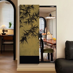 "Mozhu" antique style push-pull full-body mirror porch decorative painting hidden closable full-length mirror bedroom hanging painting