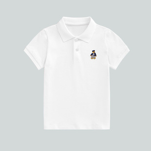 Children's polo shirt lapel short-sleeved t-shirt primary and secondary school students' kindergarten uniform school uniform advertising training class uniform parent-child clothing
