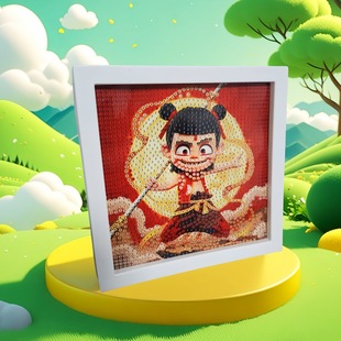 Нежа Волшебный мальчик Shen Gongbao детская развивающая игрушка мультфильм DIY ручной работы с бриллиантами