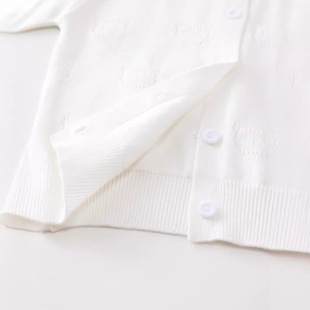 Spring Autumn Winter Cross-border Ins Baby Girl Cardigan Sweater Baby Girl Coat Hollow Cardigan Thin Knitted Air-conditioning Shirt