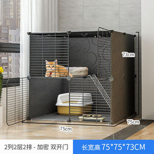 Cat Cage Household Indoor Two-Layer Cat Villa Free Space with Toilet Integrated Small Kitten Roga
