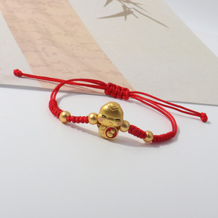 Explosions Year of the Snake This Year of Life Fu Snake Red Rope Woven Bracelet Live Cross-border Source Student Yuanbao Snake New Year Bracelet