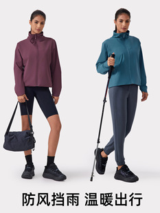 Autumn and winter new soft shell stand collar fleece-lined women's YKK zipper windproof waterproof anti-fouling mountaineering suit DAW010
